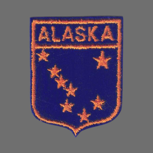 Alaska Small State Flag Shield Souvenir Patch - 1051