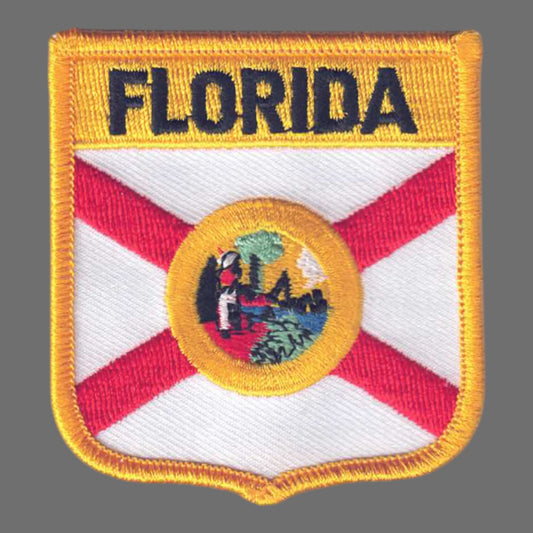FLORIDA Med Flag Shield Souvenir Patch - 1455