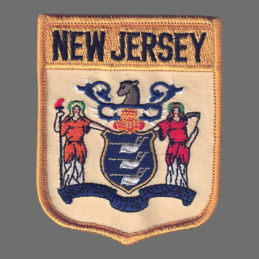 NEW JERSEY Lg Flag Shield Patch - 2502