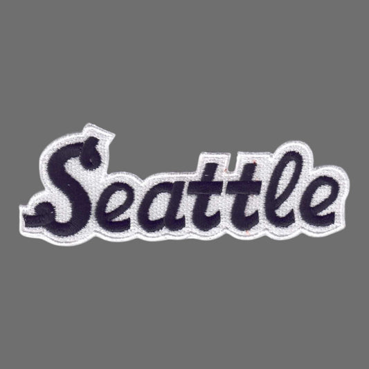 Seattle Black Script Text Patch - 3396-01/39