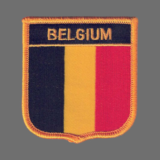 BELGIUM Country Flag Shield Patch - 6081