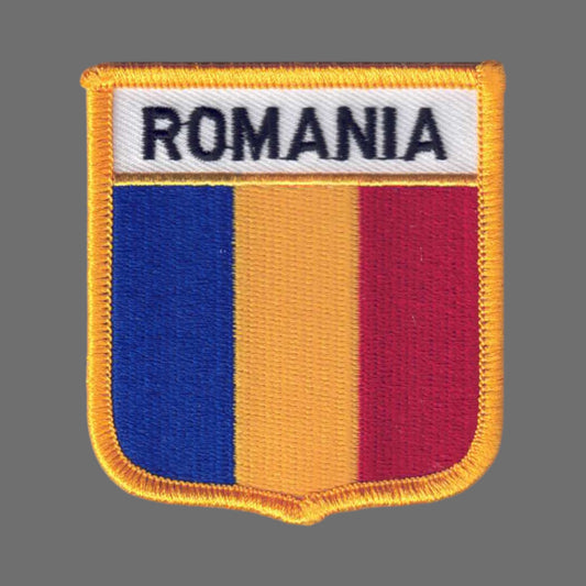 ROMANIA Flag Shield Patch - 7061