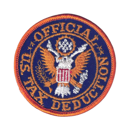 Vintage TAX DEDUCTION Novelty Patch - 7432