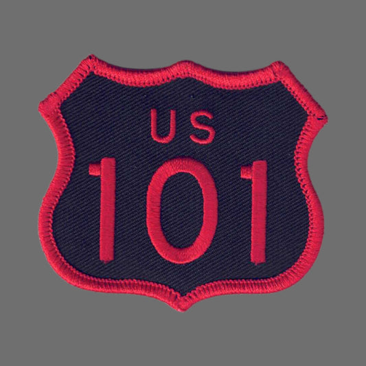 US 101 Patch Black and Red 2.5 Inch Tall - 8101-36