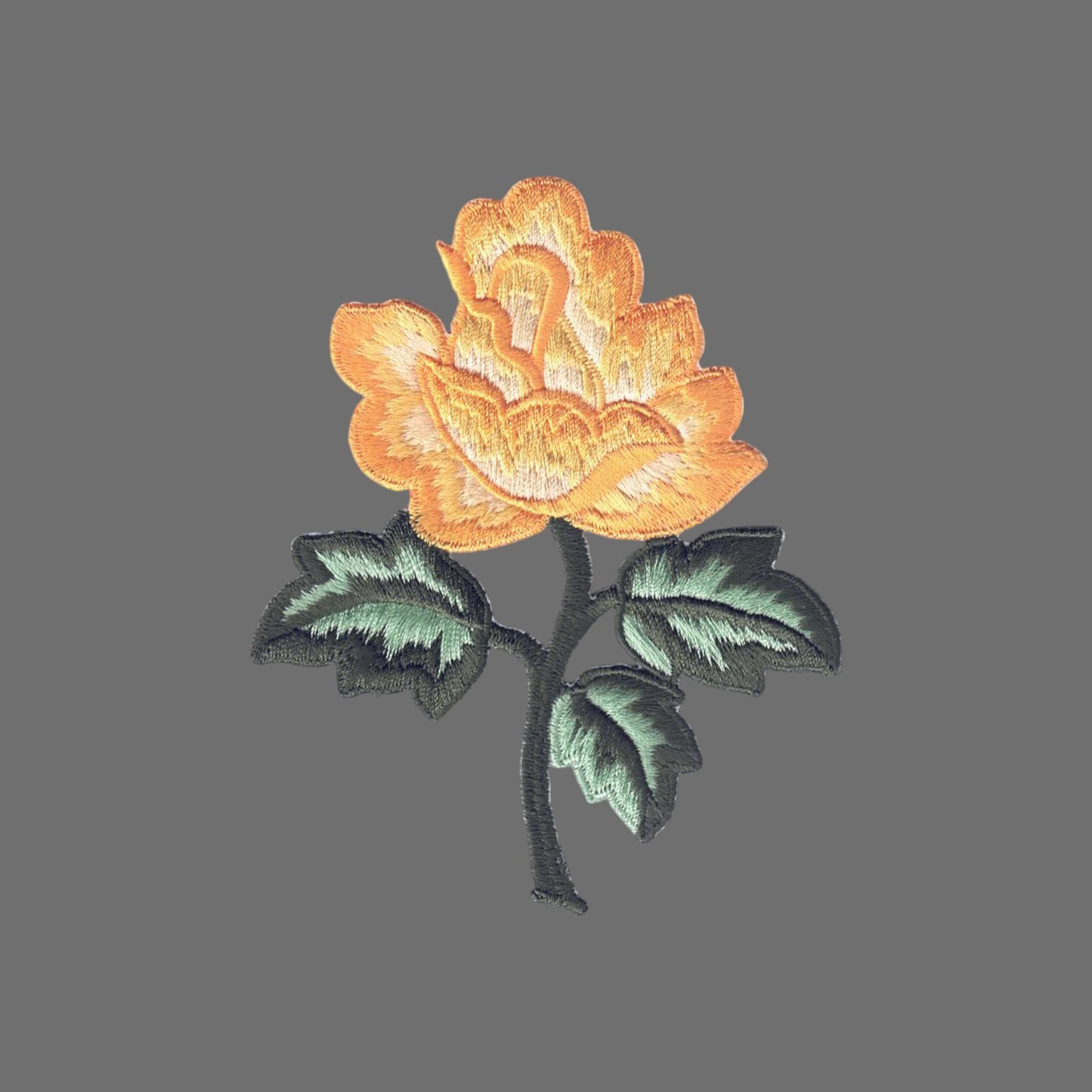 Yellow Rose on Stem Patch Right Side - 8313R