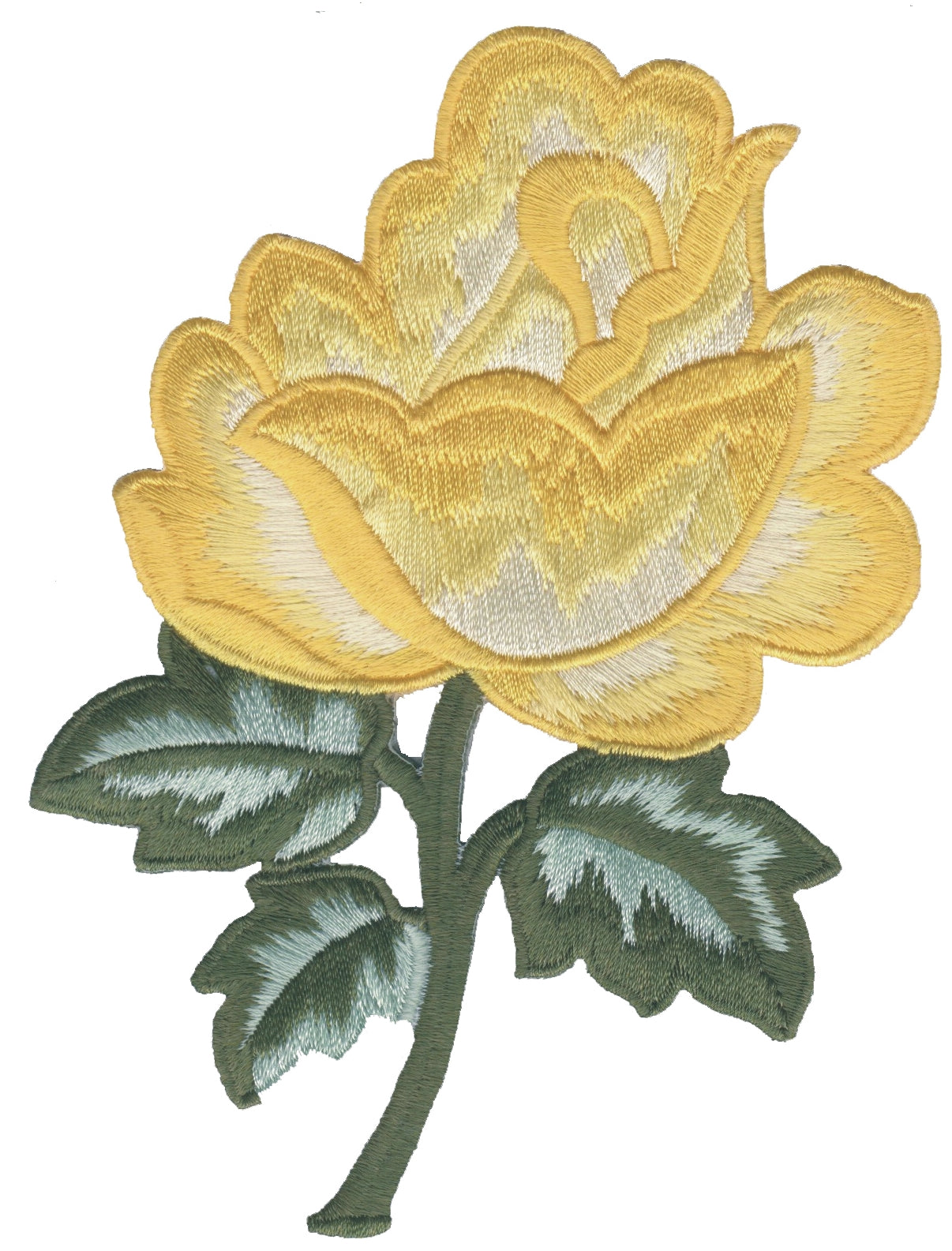 Yellow Rose and Leaves Patch Left - 8314LY