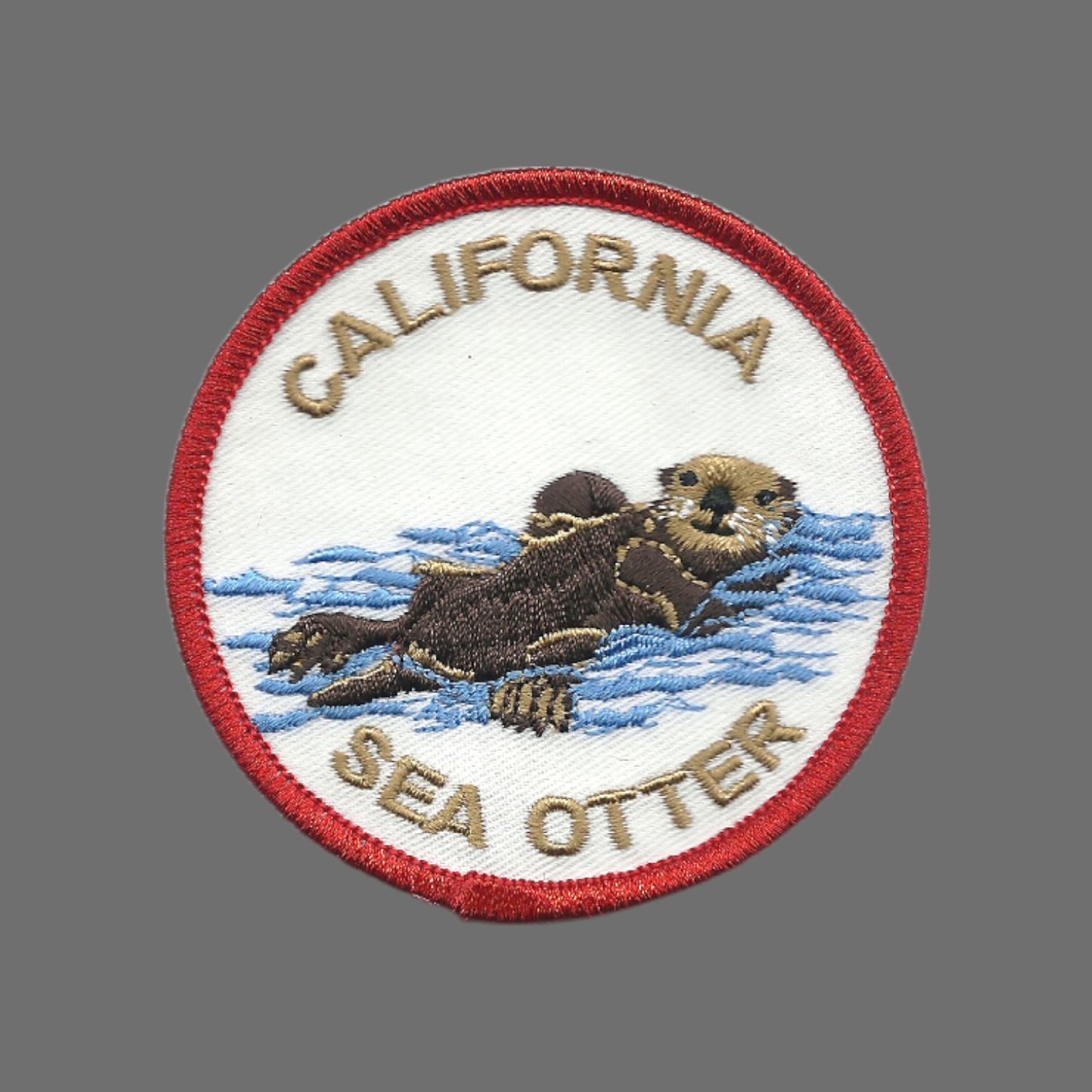 California Sea Otter Souvenir Embroidered Patch Iron On - CA-20