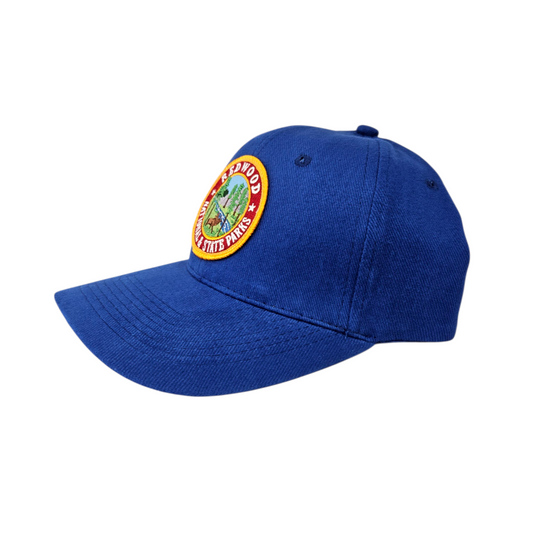 CALIFORNIA REDWOODS Redwood Parks Circle Patch Basic Royal Blue Cap Or Hat - H1060