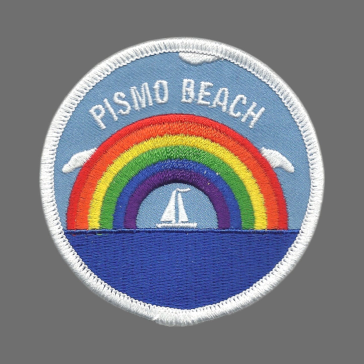 Pismo Beach Rainbow Sailboat Souvenir Patch - PISMO-BEACH-35