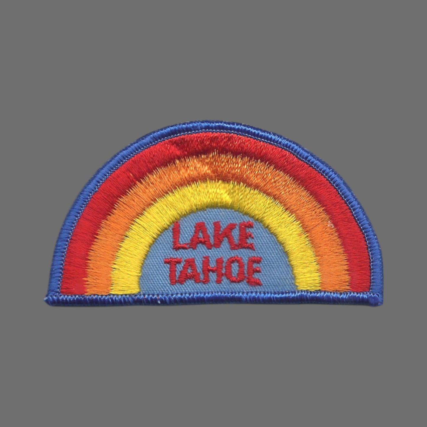 Vintage LAKE TAHOE Rainbow Souvenir Embroidered Patch SEW ON - TAHOE-04B