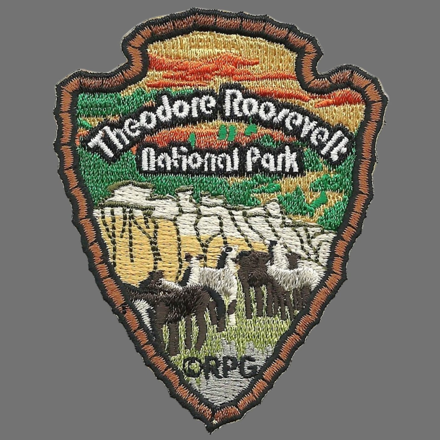Theodore Roosevelt National Park - North Dakota Patch – Iron On Arrowhead ND Souvenir 3"