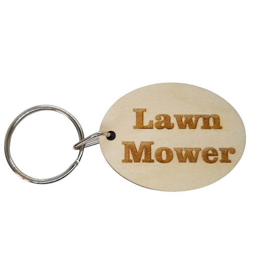 Lawn Mower Wood Keychain Key Ring Keychain Gift Key Tag Key Fob Key Marker - KC8131