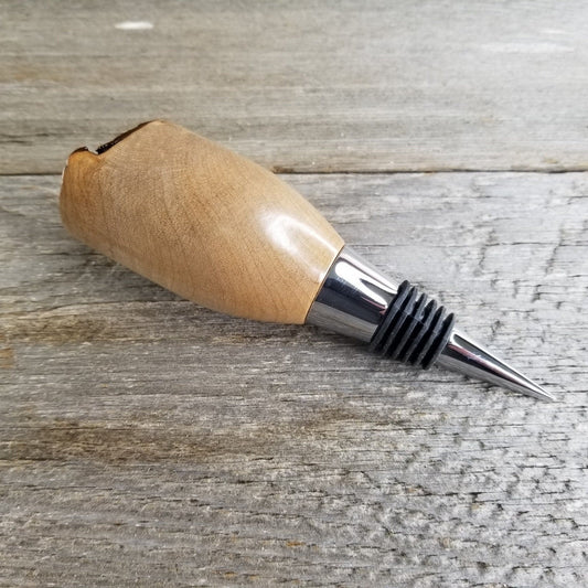 Maple Wine Stopper - Rustic Wood - Wedding Gift #312 Handmade Wood Gift