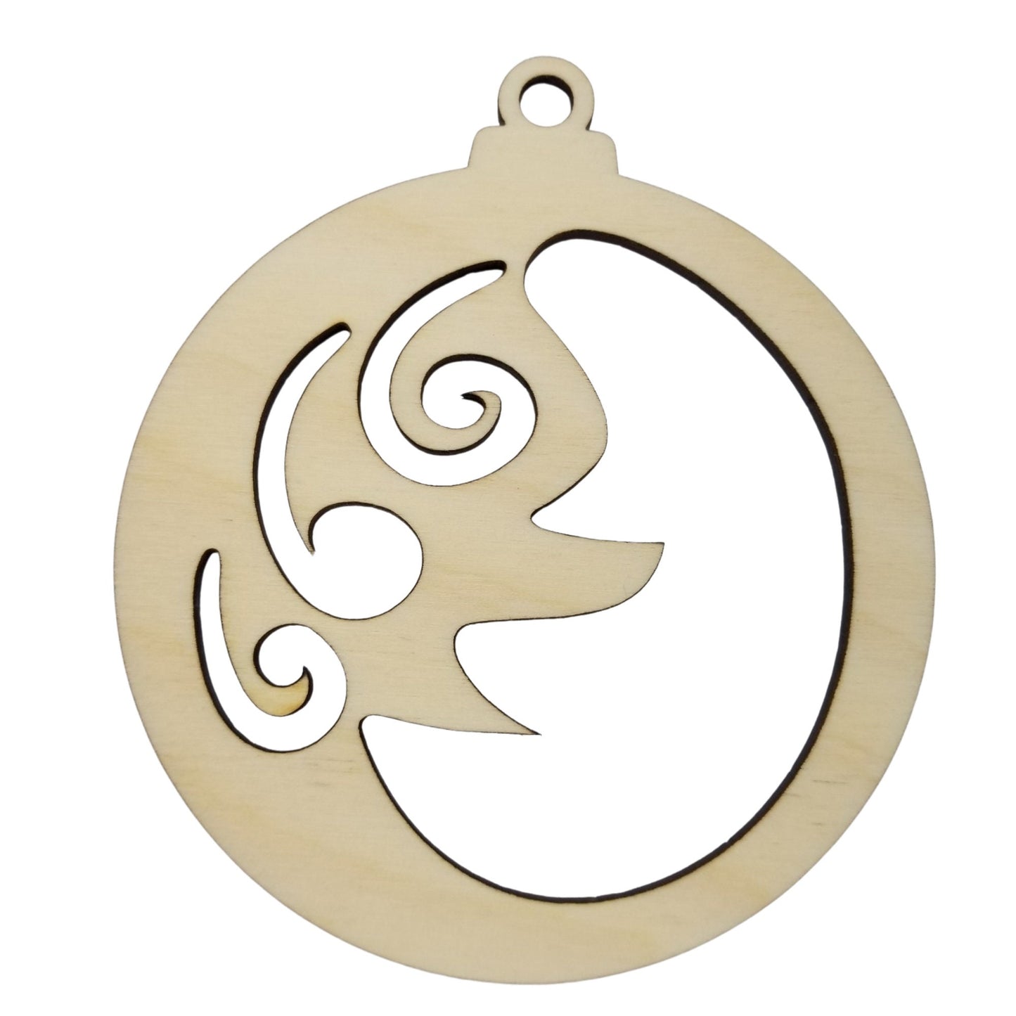 Color Your Own Ornament - Wood Art ONLY - Globe Cutouts Ornament DIY - Coloring Project - Craft Supply - Kids Craft Project