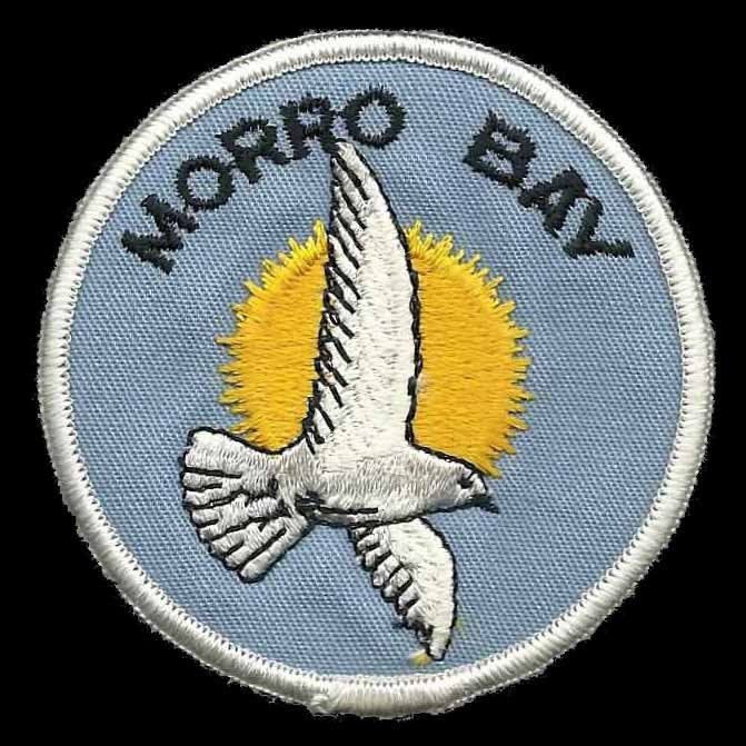 California Patch – Morro Bay Seagull – Vintage Morro Bay Souvenir Travel Badge Emblem 3" - 10273old