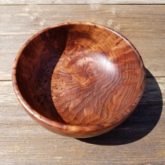 Wood Salad Bowl Redwood Bowl Handmade 5 Inch Beautiful Character #248 Unique
