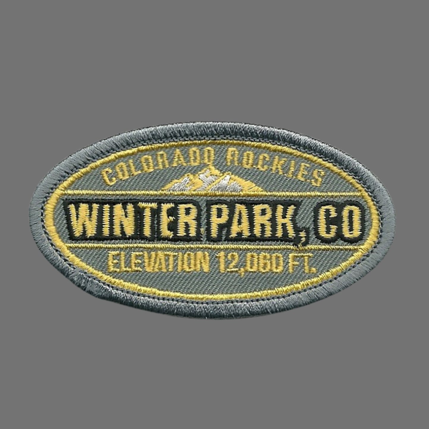 Winter Park – Colorado Patch – Ski Patch- CO Ski – Colorado Souvenir – Travel Patch – Iron On – Applique Embellishment 3" Oval