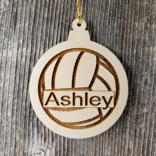 VolleyBall Wood Ornament - Volleyball Player Gift -Engraved Ornament - Personalized