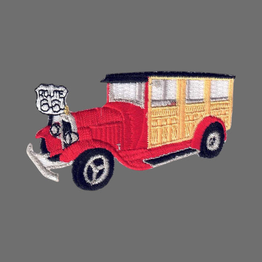 1928 Ford Woodie Route 66 Patch - 0066-0002