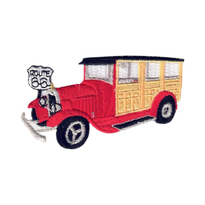 1928 Ford Woodie Route 66 Patch - 0066-0002