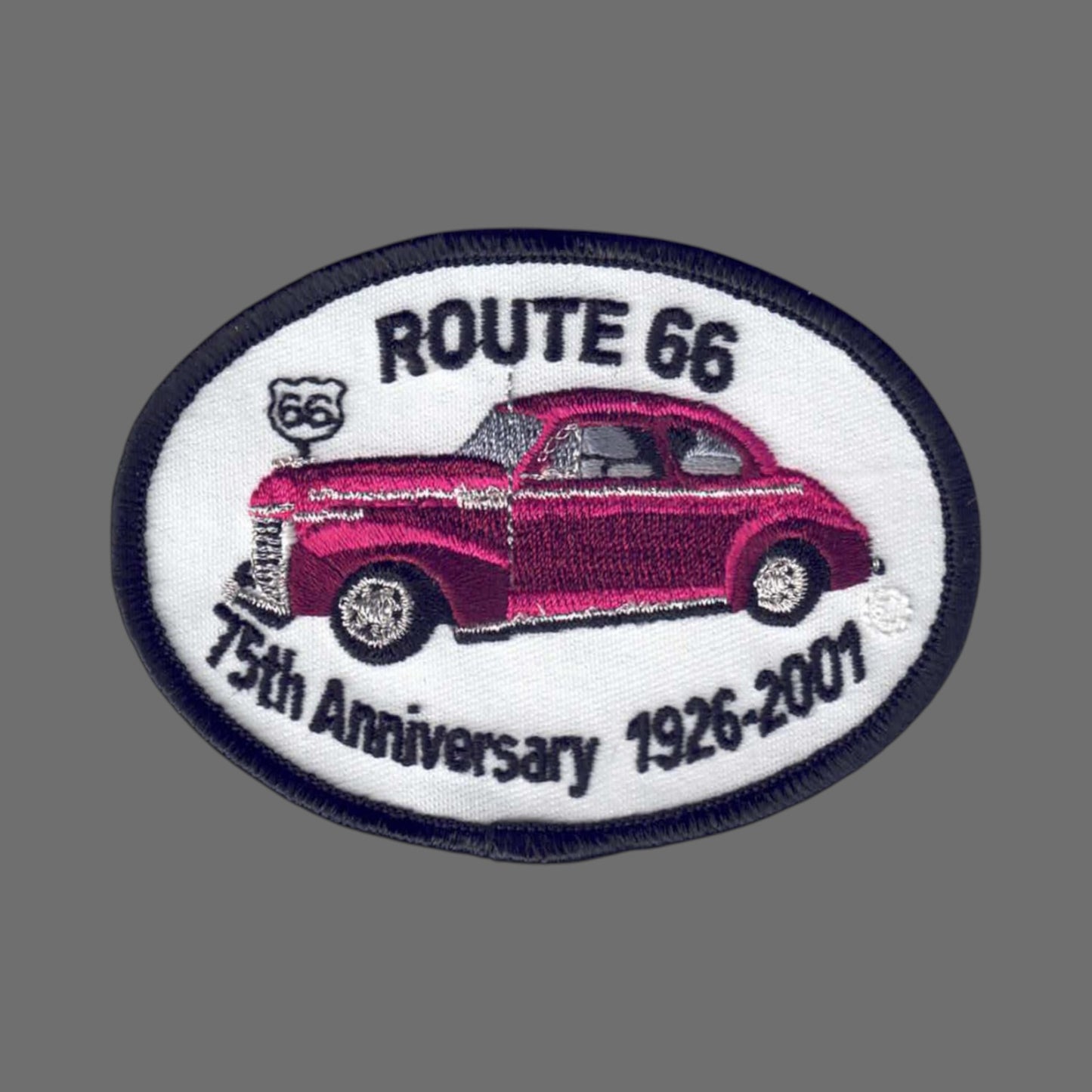 75th Anniversary 1926-2001 Route 66 Souvenir Patch - 0066-75