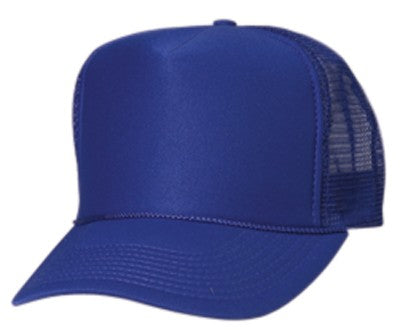 Solid Trucker Mesh Royal Blue Cap or Hat - 0111-11