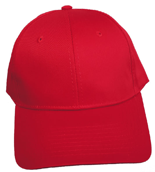 Red Basic Baseball Cap or Hat - 0124-36