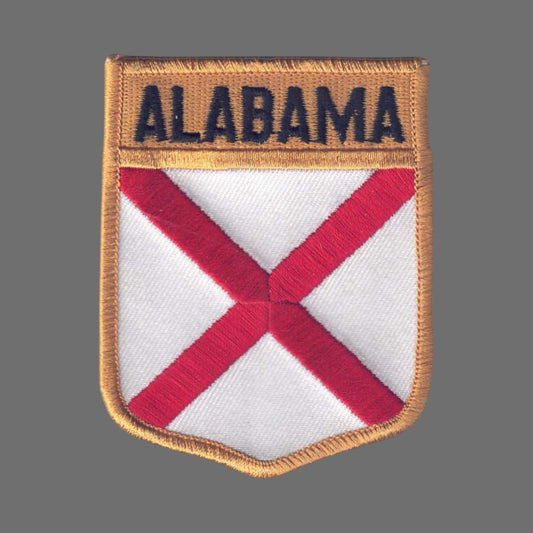 ALABAMA Flag Shield Souvenir Patch LG - 1002