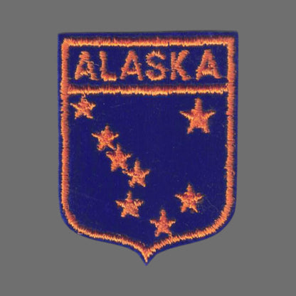 Alaska Small State Flag Shield Souvenir Patch - 1051