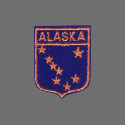 Alaska Small State Flag Shield Souvenir Patch - 1051