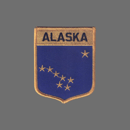 ALASKA Large State Flag Shield Souvenir Patch - 1052