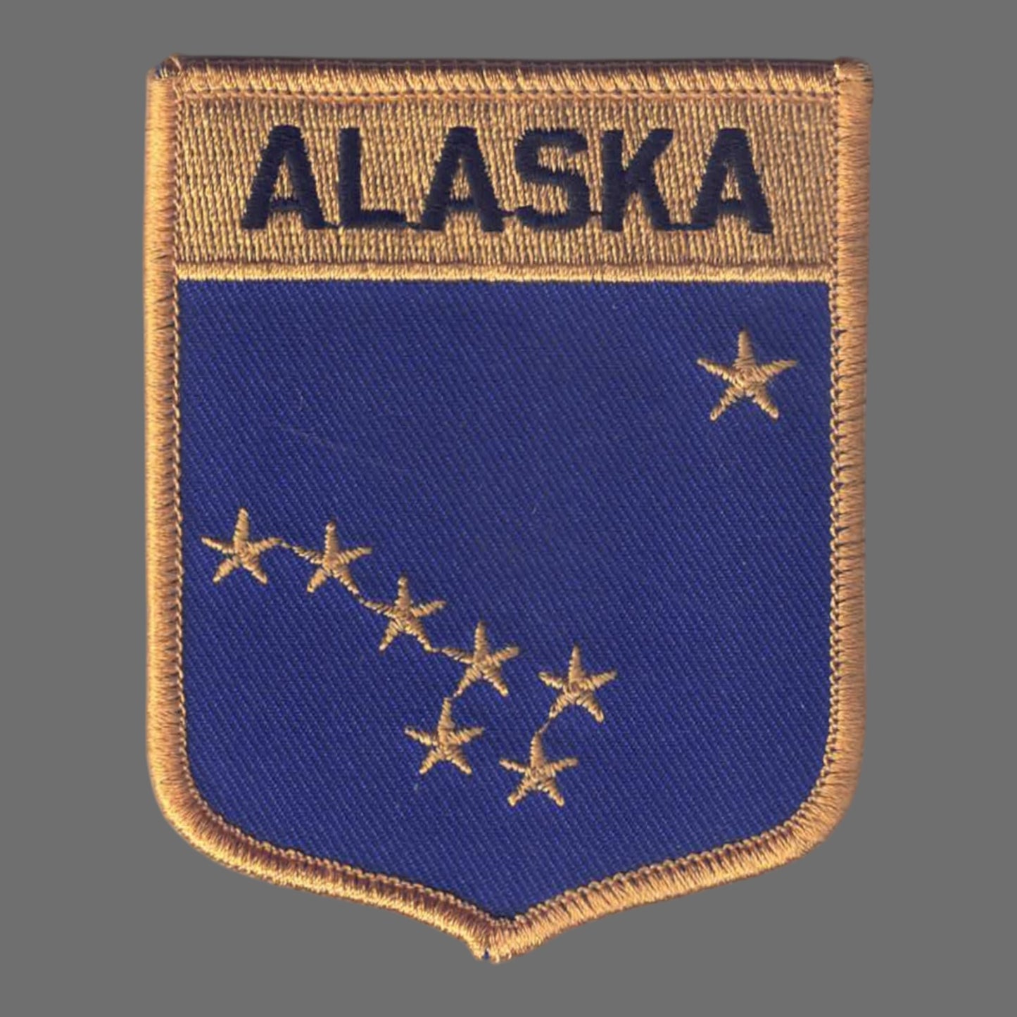 ALASKA Large State Flag Shield Souvenir Patch - 1052
