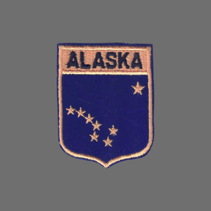 ALASKA Large State Flag Shield Souvenir Patch - 1052