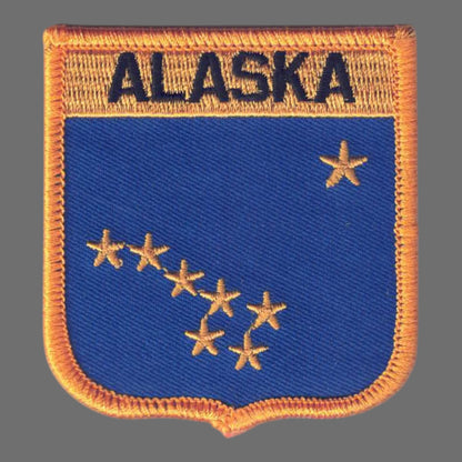 ALASKA Shield State Flag Souvenir Patch - 1055