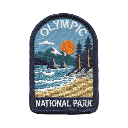 Olympic National Park Patch Dark Blue Border - 10616