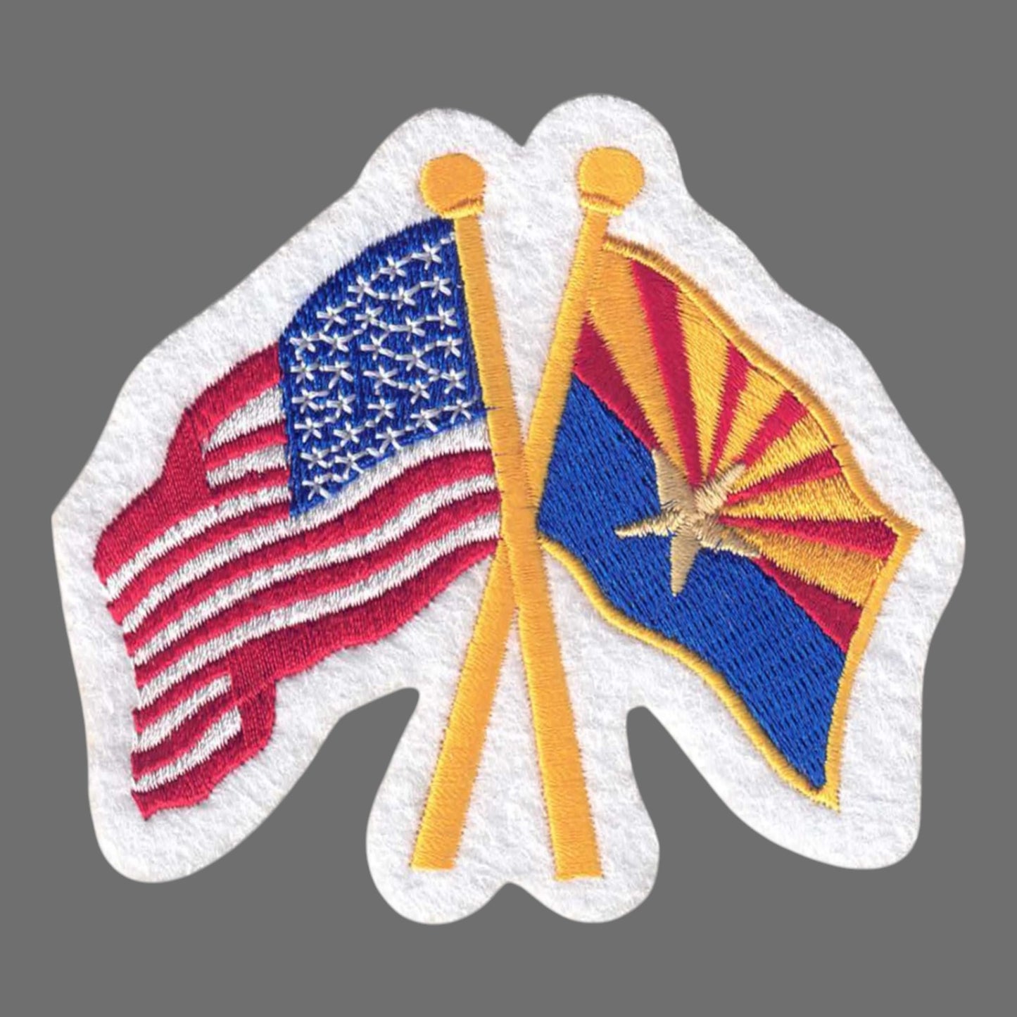 Arizona and US Flags Souvenir Patch - 1115