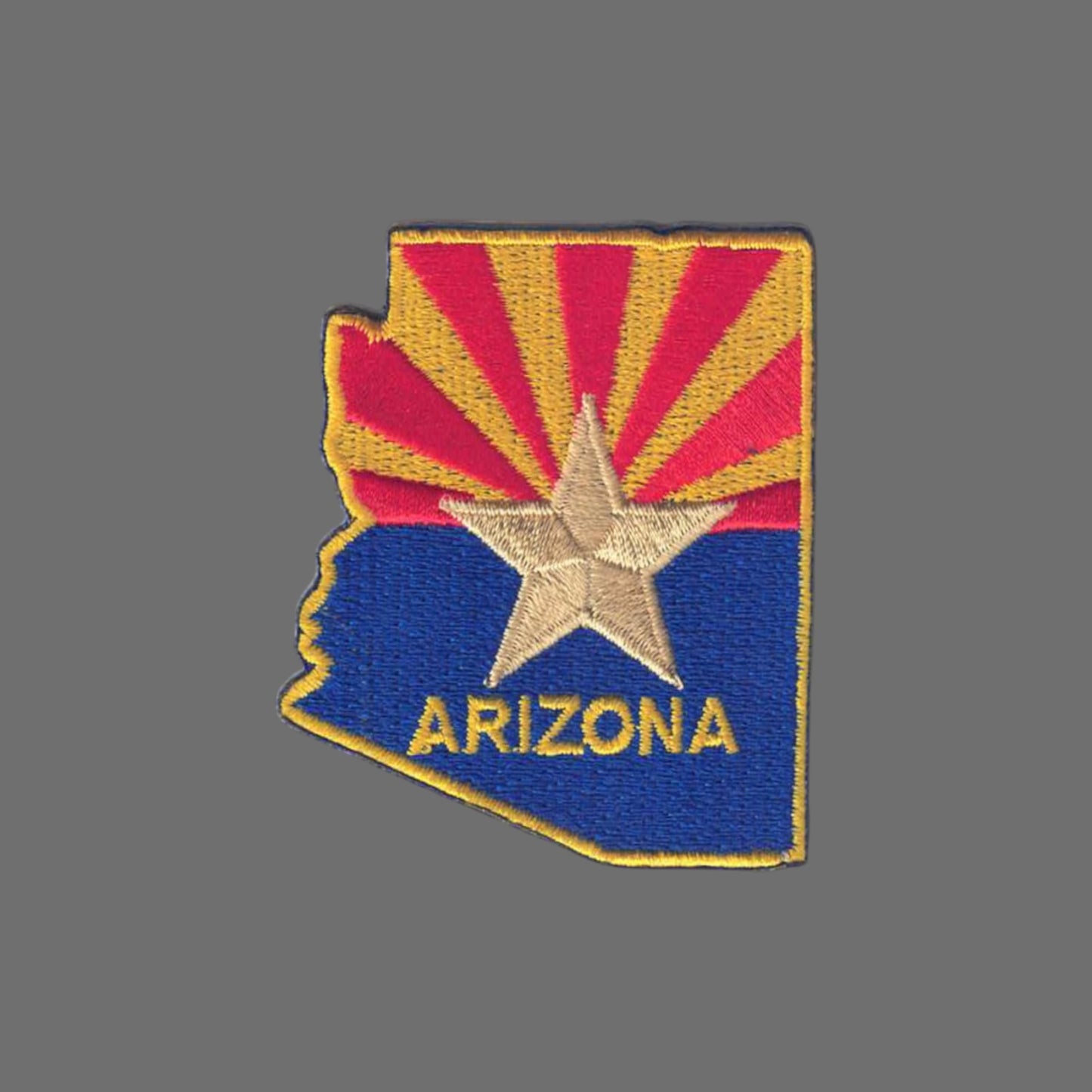 ARIZONA Flag State Shape Souvenir Patch - 1120