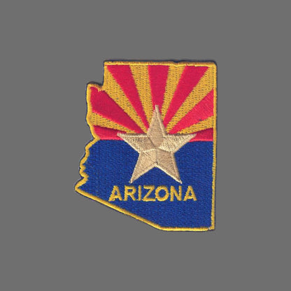 ARIZONA Flag State Shape Souvenir Patch - 1120