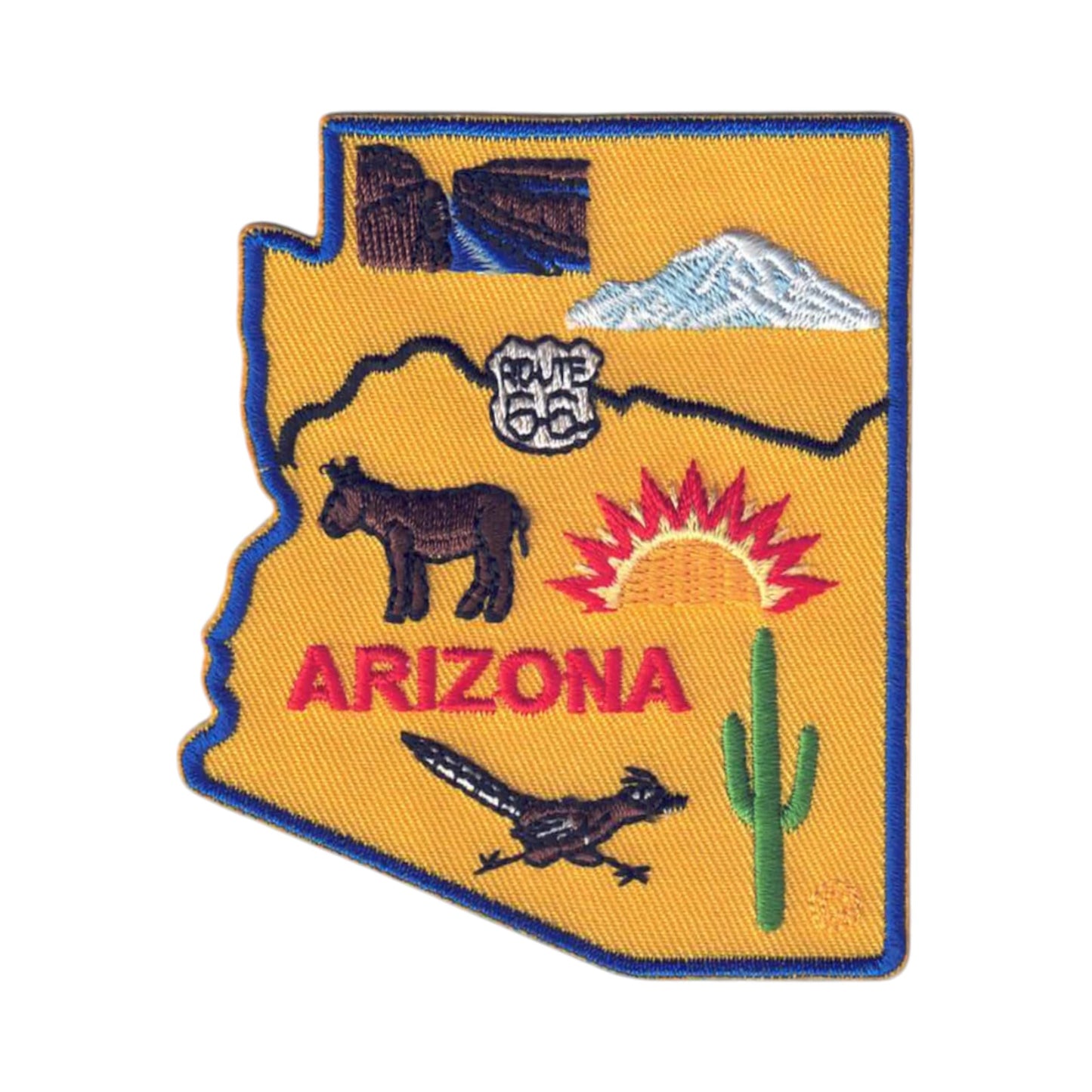 ARIZONA Map State Shape Souvenir Patch - 1136