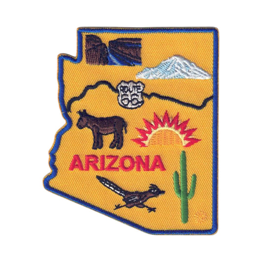ARIZONA Map State Shape Souvenir Patch - 1136