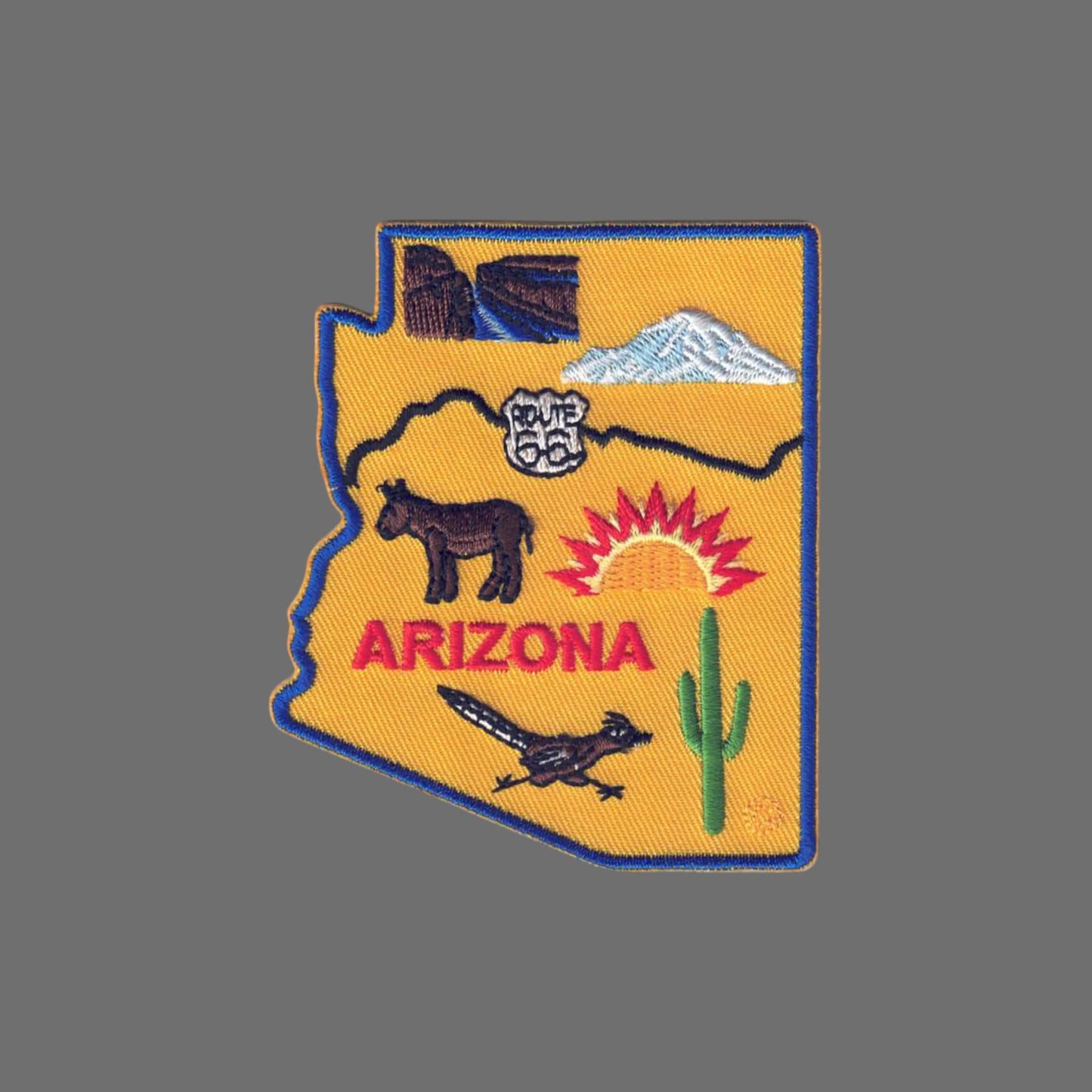 ARIZONA Map State Shape Souvenir Patch - 1136
