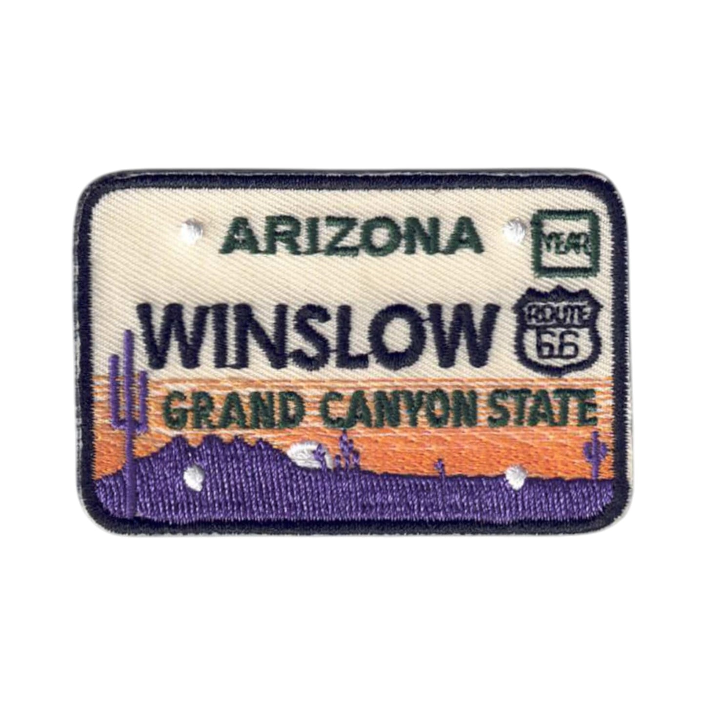 Winslow ARIZONA License Plate Souvenir Patch - 1143