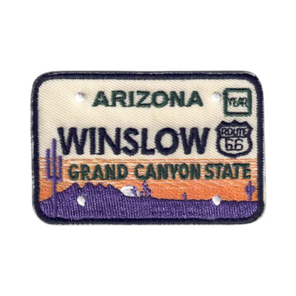 Winslow ARIZONA License Plate Souvenir Patch - 1143