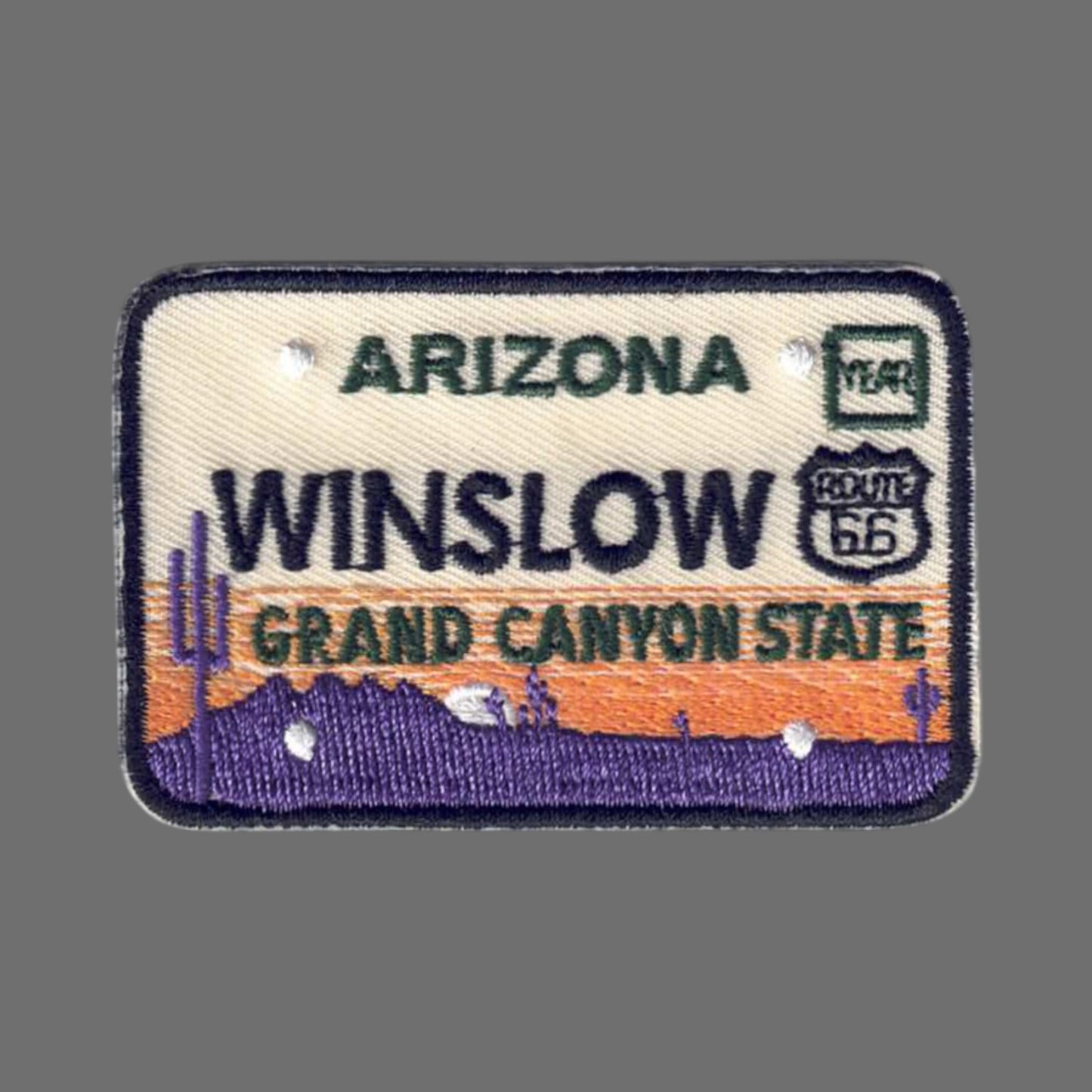 Winslow ARIZONA License Plate Souvenir Patch - 1143