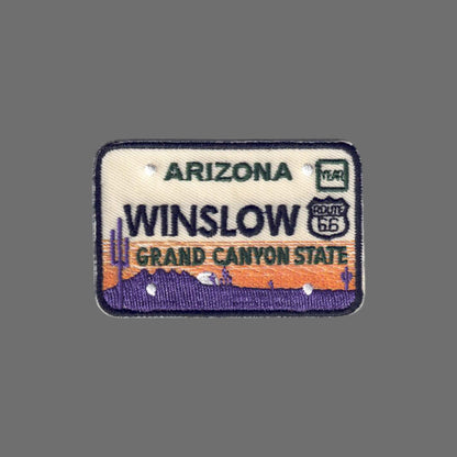 Winslow ARIZONA License Plate Souvenir Patch - 1143