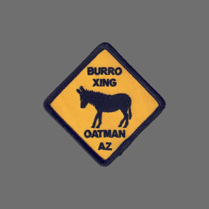 Oatman Arizona Burro Crossing Souvenir Patch - 1145