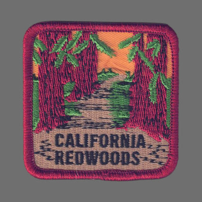 CALIFORNIA REDWOODS Souvenir Patch Square- 1216/2.5