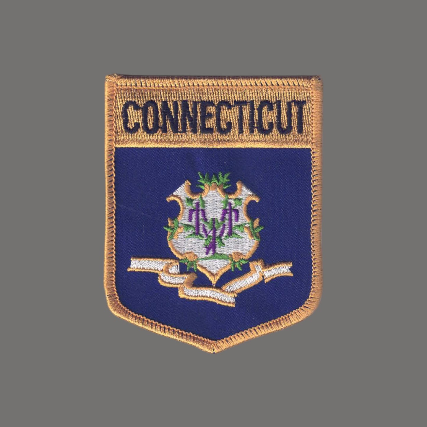 CONNECTICUT LG Flag Shield Patch - 1302