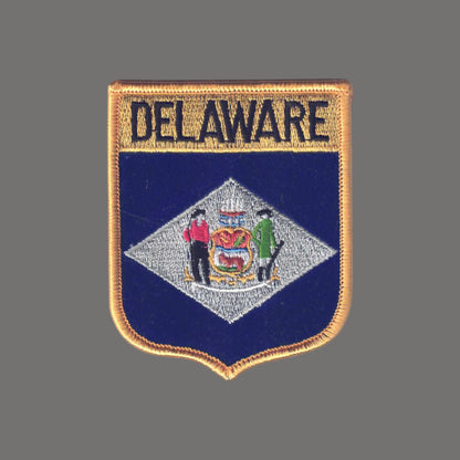 DELAWARE Large Flag Shield Patch - 1352