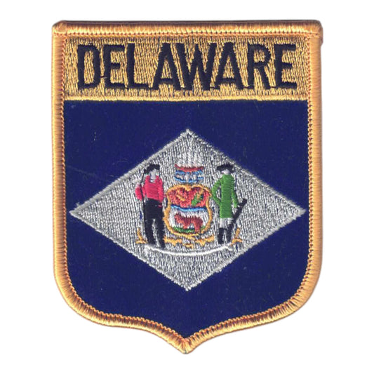 DELAWARE Large Flag Shield Patch - 1352